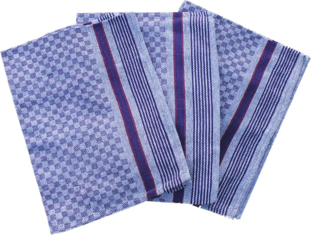 Grubenhandtuch / Arbeitstuch, 45x90cm, Baumwolle, kariert blau/weiß, 10 Stück
