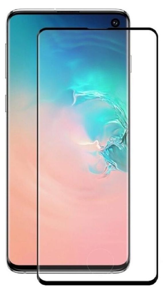 A screen protector is shown on top of a smartphone.