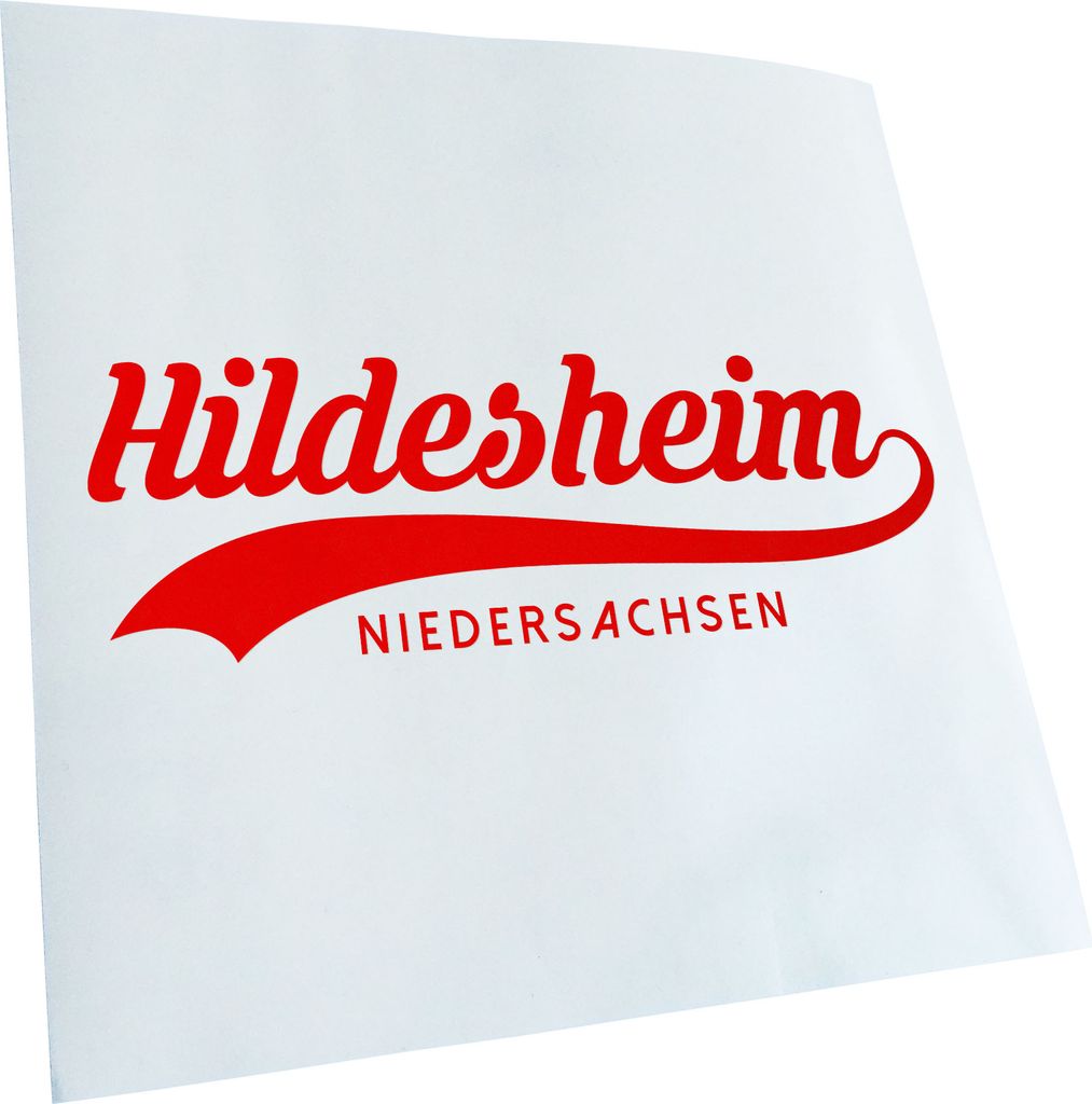 Kiwistar - Autoaufkleber - Hildesheim Niedersachsen - Rot - 40x13cm - Aufkleber für Auto, Laptop, Fahrrad, LKW, Motorrad mehrfarbig JDM Decal Racing