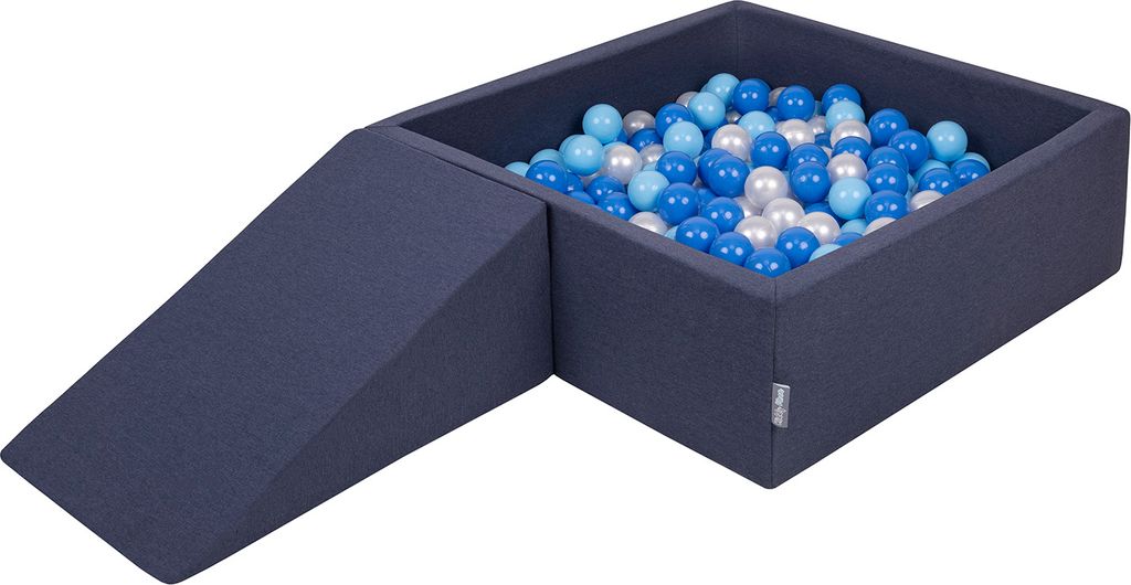 KiddyMoon Spielplatz Aus Schaumstoff Mit 200 Bälle 7cm Hindernisläufen Quadrat Bällebad Mit Zwickel Element Für Babys Und Kinder