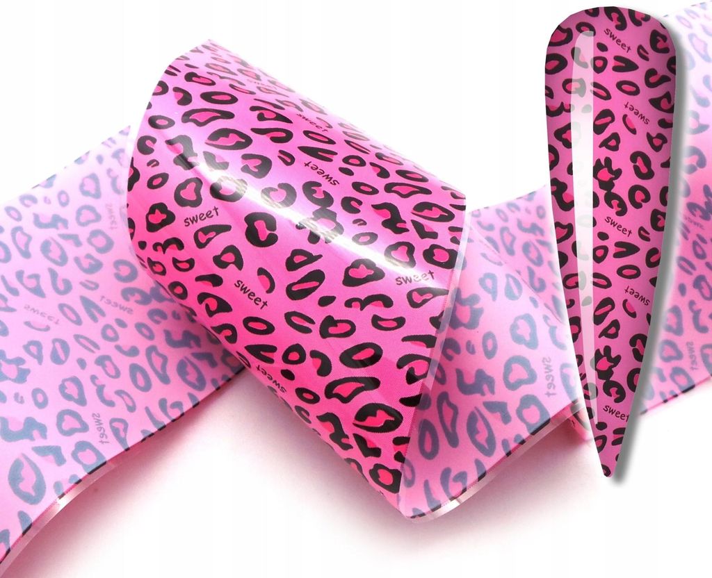 Transferfolie 10Cmx4Cm Rosa Leopard