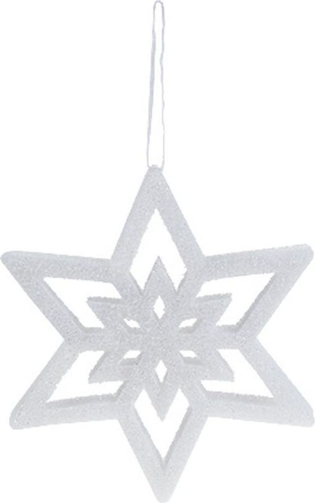 Weihnachtlicher Dekostern Schaumstoff Glitzer Glanz Effekt