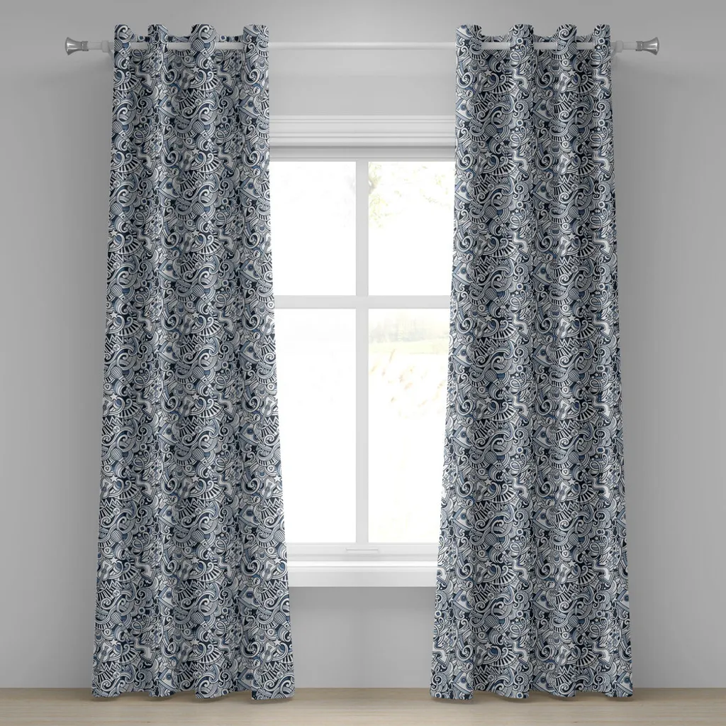 Rideau occultant décoratif bleu marine pour filtrer la lumière 245 cm