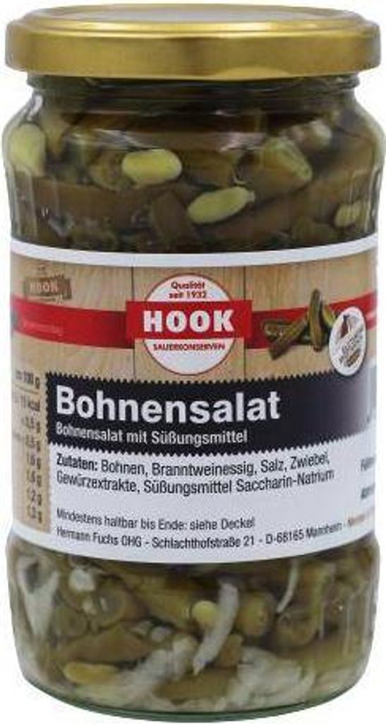 Hook - Bohnensalat, 6 x 190 g Glas Produktbild 