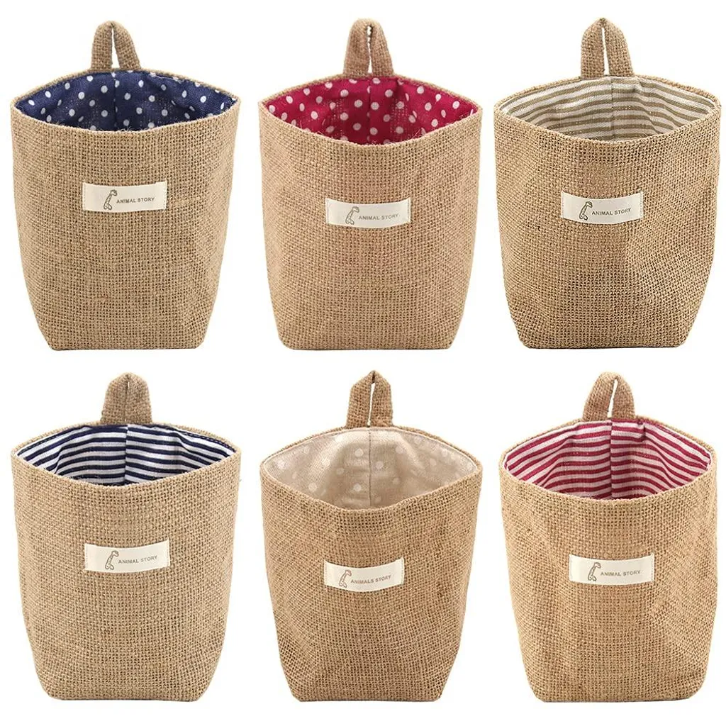 Pochette de rangement en tissu pour maquillage et accessoires maison