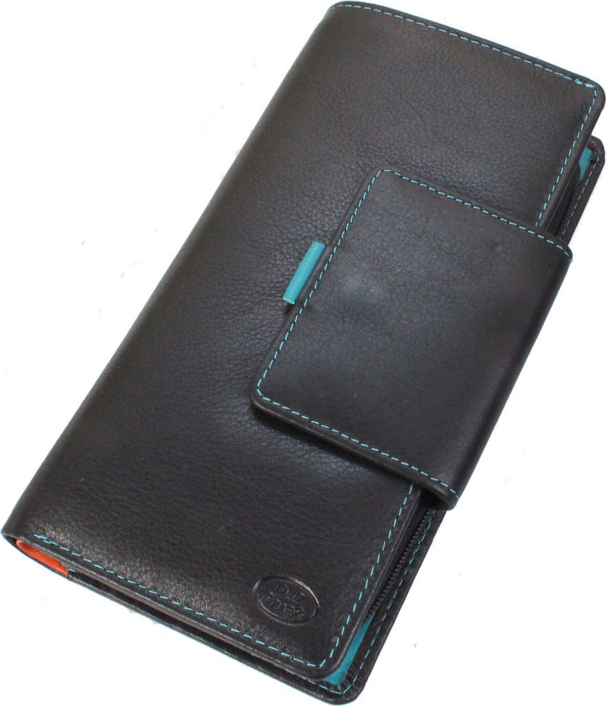 Christian Wippermann XXL Bunte Leder Brieftasche Damen Produktbild 