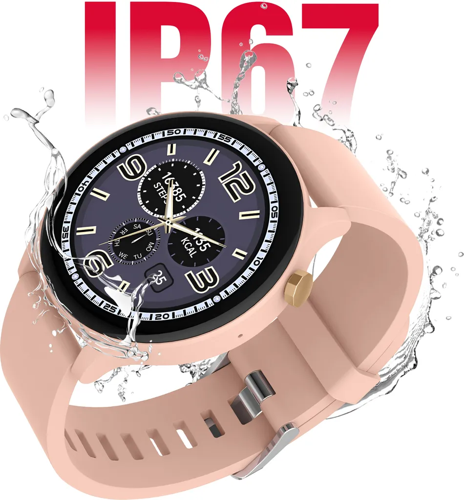 Smartwatch Bluetooth IP67 Maxlife Rose - Ne Manquez Plus Aucun Appel !