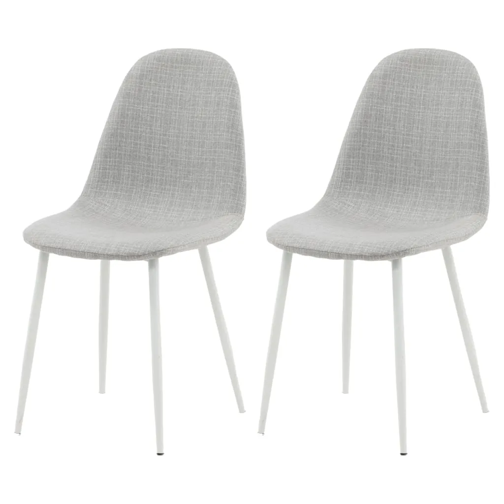 Aménager votre coin repas avec ce lot de 2 chaises Polar Gris et Blanc