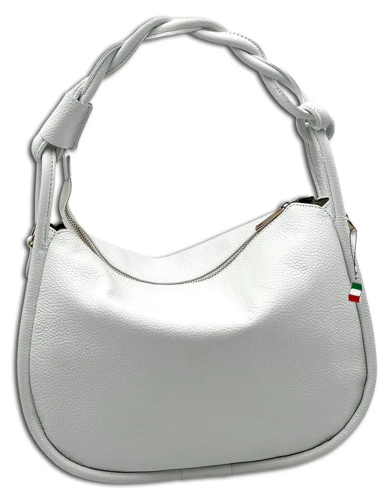 Sac hobo blanc cuir véritable Florence : fini les sacs lourds et fragiles