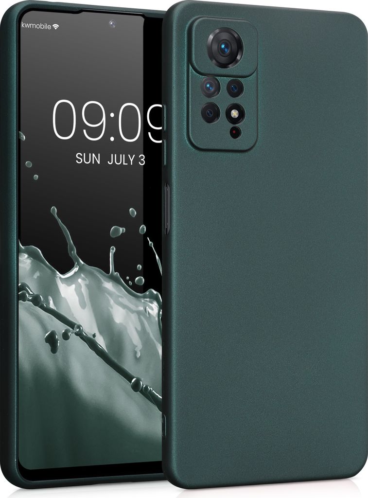 kwmobile Case kompatibel mit Xiaomi Redmi Note 11 Pro / 11 Pro (5G) / 12 Pro (4G) Hülle - Schutzhülle aus Silikon metallisch schimmernd - Handyh...