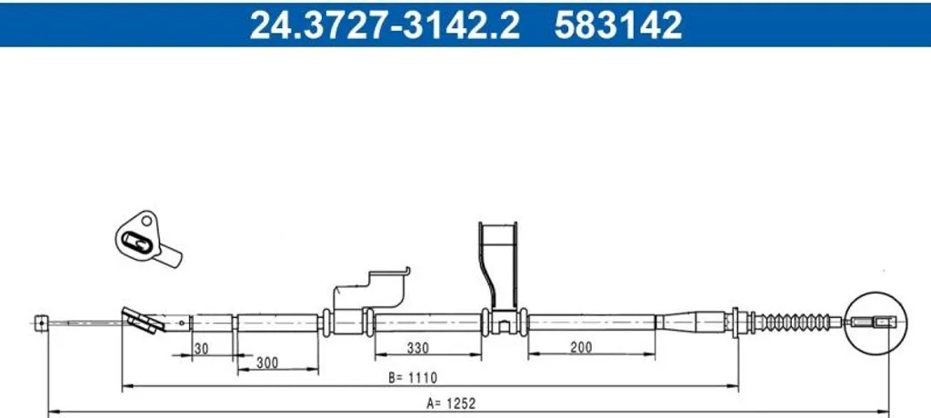 Câble de Frein à Main Renforcé pour Hyundai i10 1.0-1.2 2008-2013