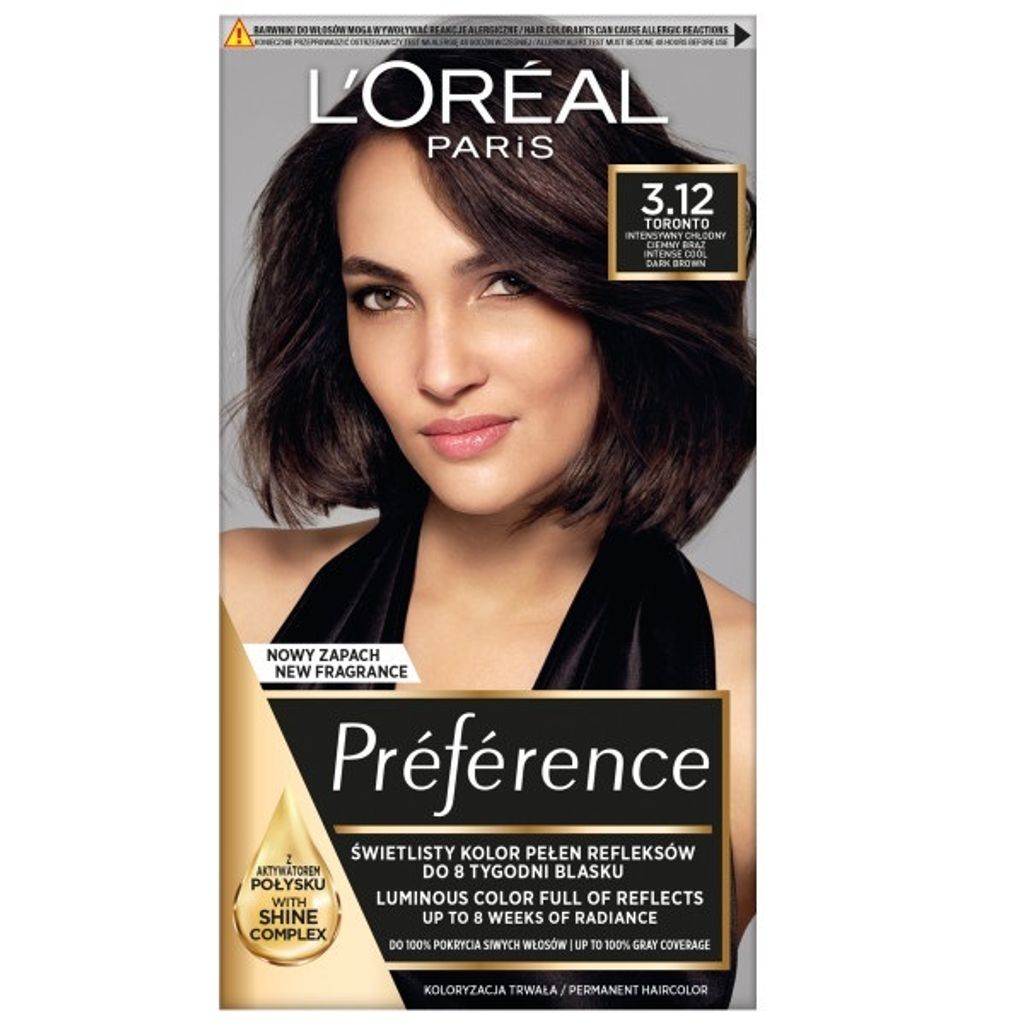 L'Oreal Paris Préférence Haarfarbe 3.12 Toronto – Intensive Produktbild 