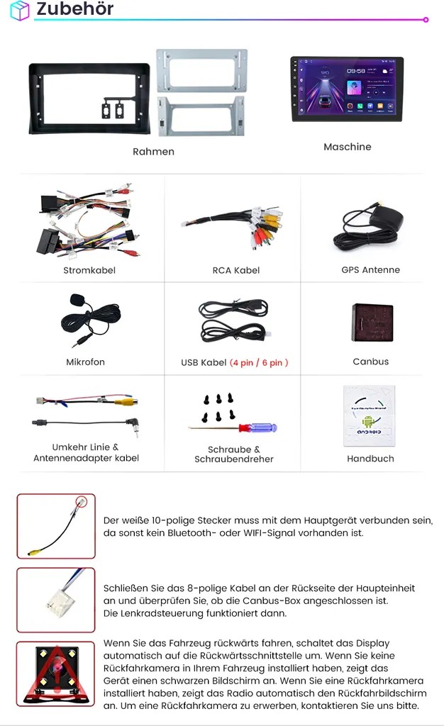 Autoradio 2 Din per VW Multivan T5 2008-2015 Android 15 9" USB - 16