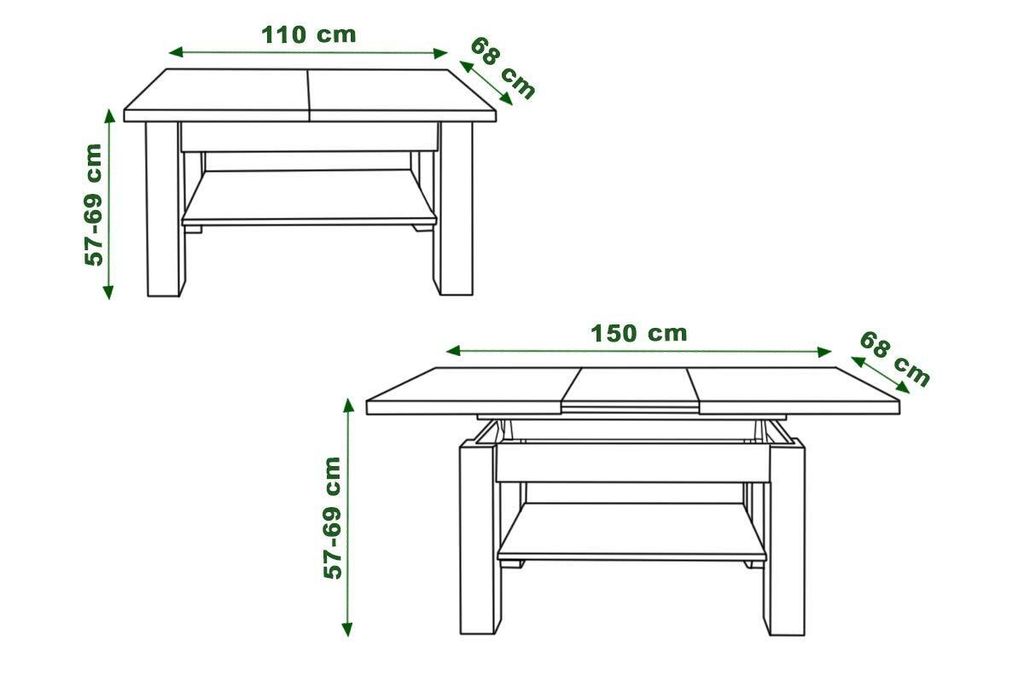 All4All Couchtisch Astra , Kaffeetisch , Wohnzimmertisch , Produktbild 3