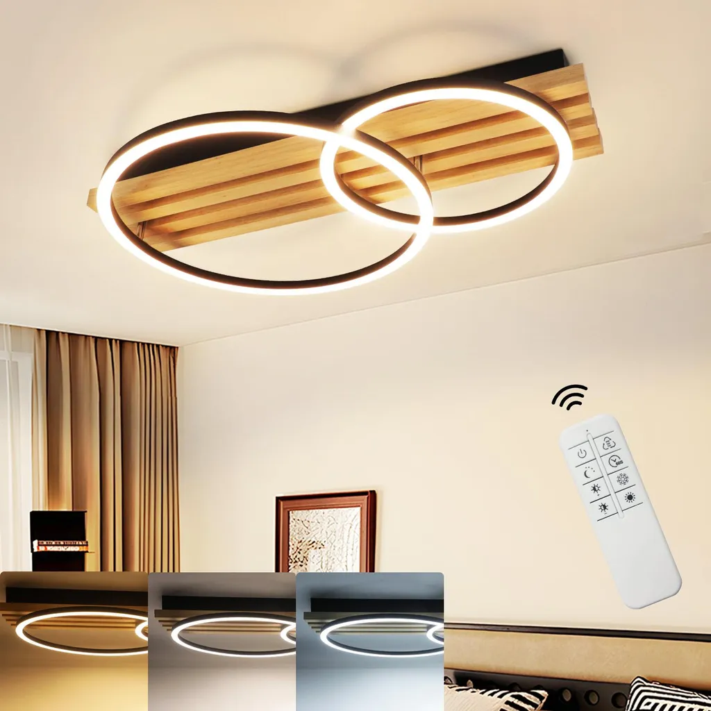 ZMH Lampada Soffitto LED 55CM - Plafoniera Dimmerabile per Bambini