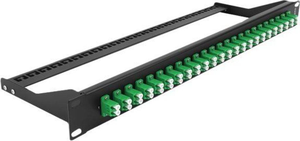 DELOCK 19" LWL Patchpanel 24 Port LC Duplex grün