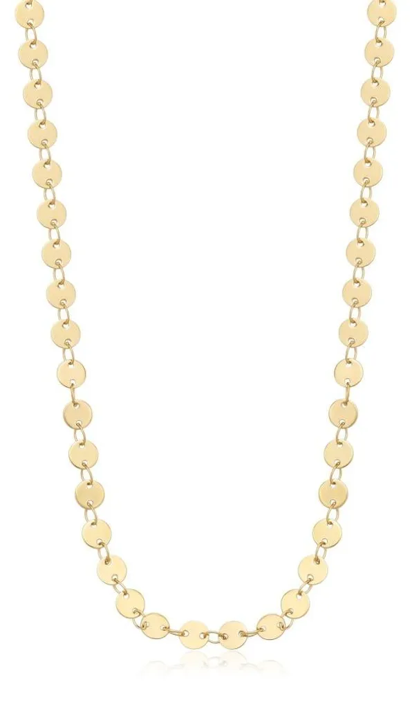 Chaîne Grosse Maille avec Médaille Monnaie Dorée Style Vintage