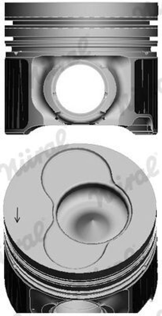 NÜRAL 87-421000-10 Kolben für VW Transporter V Bus (7HB, 7HJ, 7EB, 7EJ, 7EF, 7EG, 7HF, 7EC) Multivan V (7HM, 7HN, 7HF, 7EF, 7EM, 7EN) Touareg