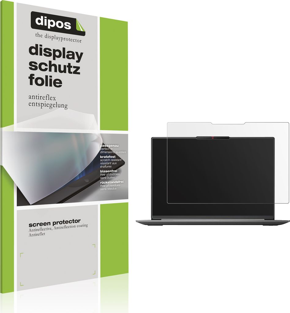 2x Schutzfolie für Lenovo IdeaPad Slim 5i Gen 10 16 Zoll matt Displayschutzfolie Folie Display Schutz dipos