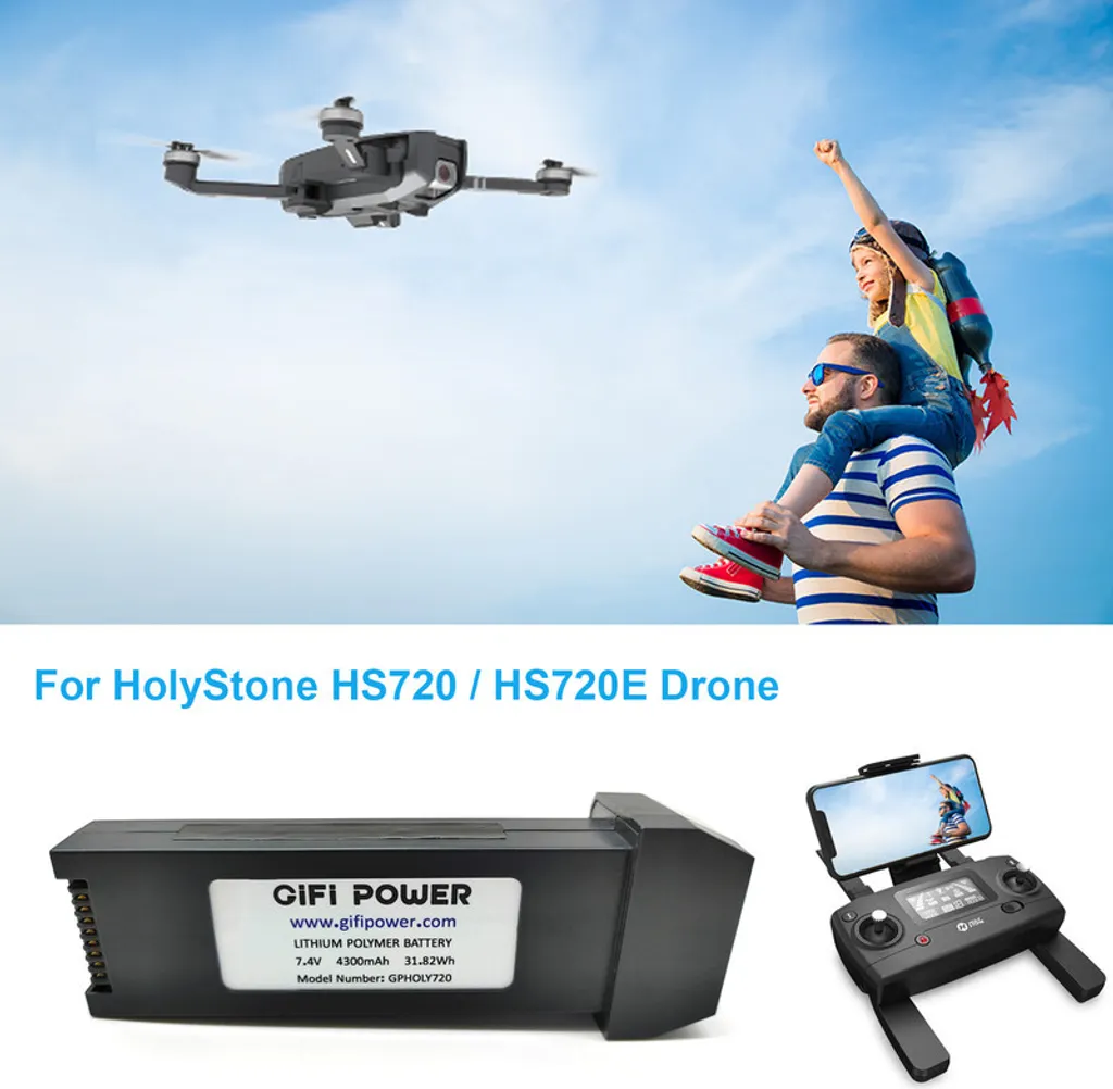 Batterie 7,4V HS720 : Solution pour augmenter votre temps de vol Drone