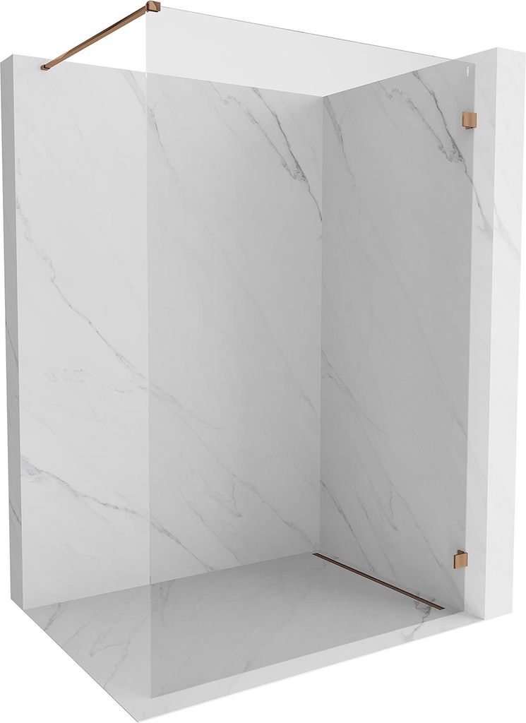 Mexen Lunar Duschwand Walk-in rechts 110 x 200 cm, transparent 8 mm, Roségold - 830-110-000-60-00-P