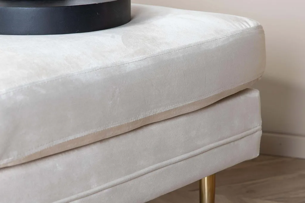 Ottoman Large Beige 90cm - Solution Assise d'Appoint Chic et Stable Or - 8