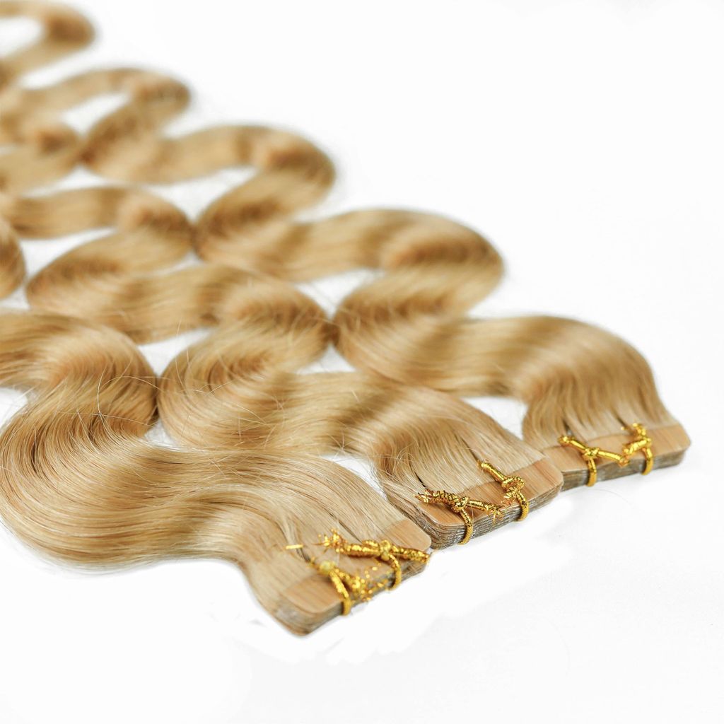 hair2heart Tape Extensions Echthaar Gewellt - 10 Tapes 2.5g Produktbild 
