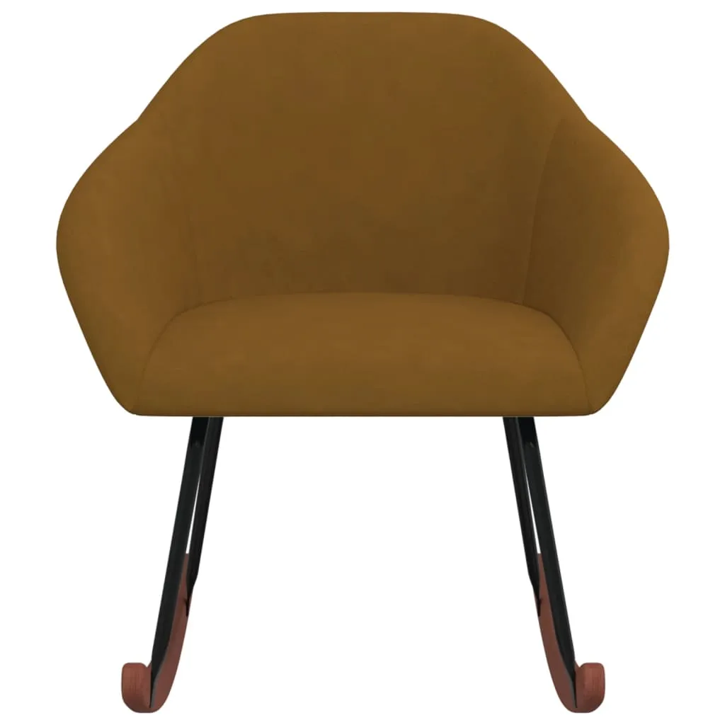 Chaise à bascule ergonomique pour soulager le dos marron tissu doux