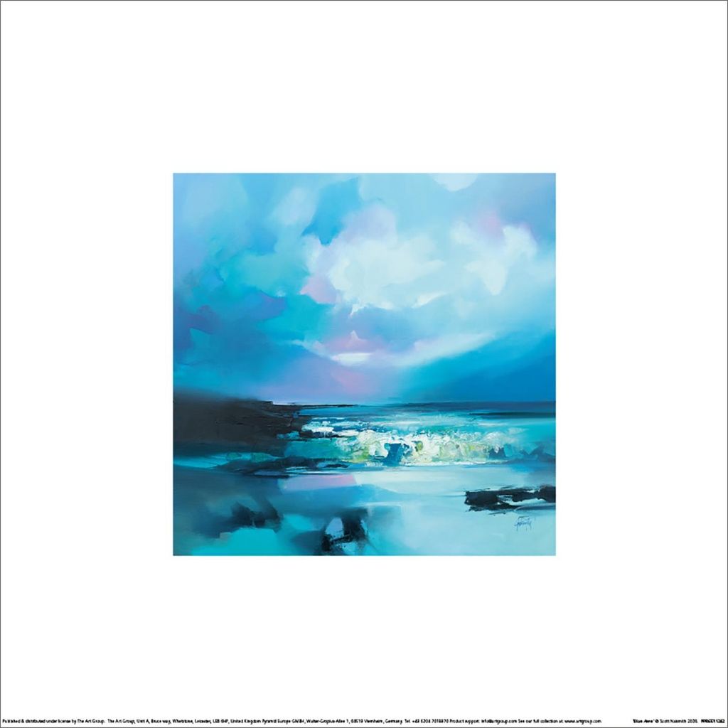 Scott Naismith - "Awe" Kunst-bedruckt, Papier PM13587 (40 cm x 40 cm) (Blau)