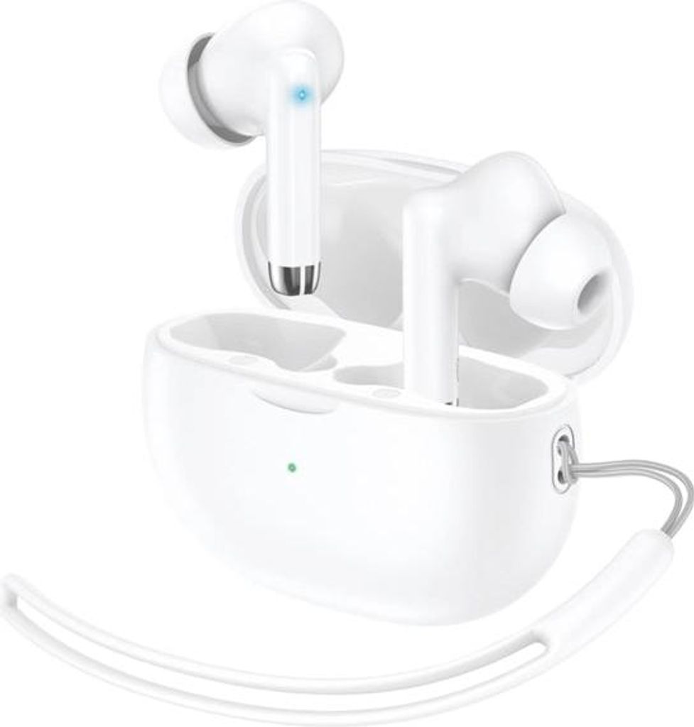 In-Ear Kopfhörer Bluetooth inkl. Ladeetui und USB-C Ladekabel kompatibel mit iPhone,Air Pods, Samsung, Android – Weiß
