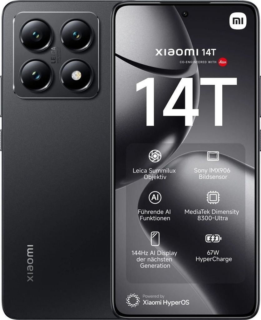 Xiaomi 14T 12GB+512GB Titan Black Produktbild 