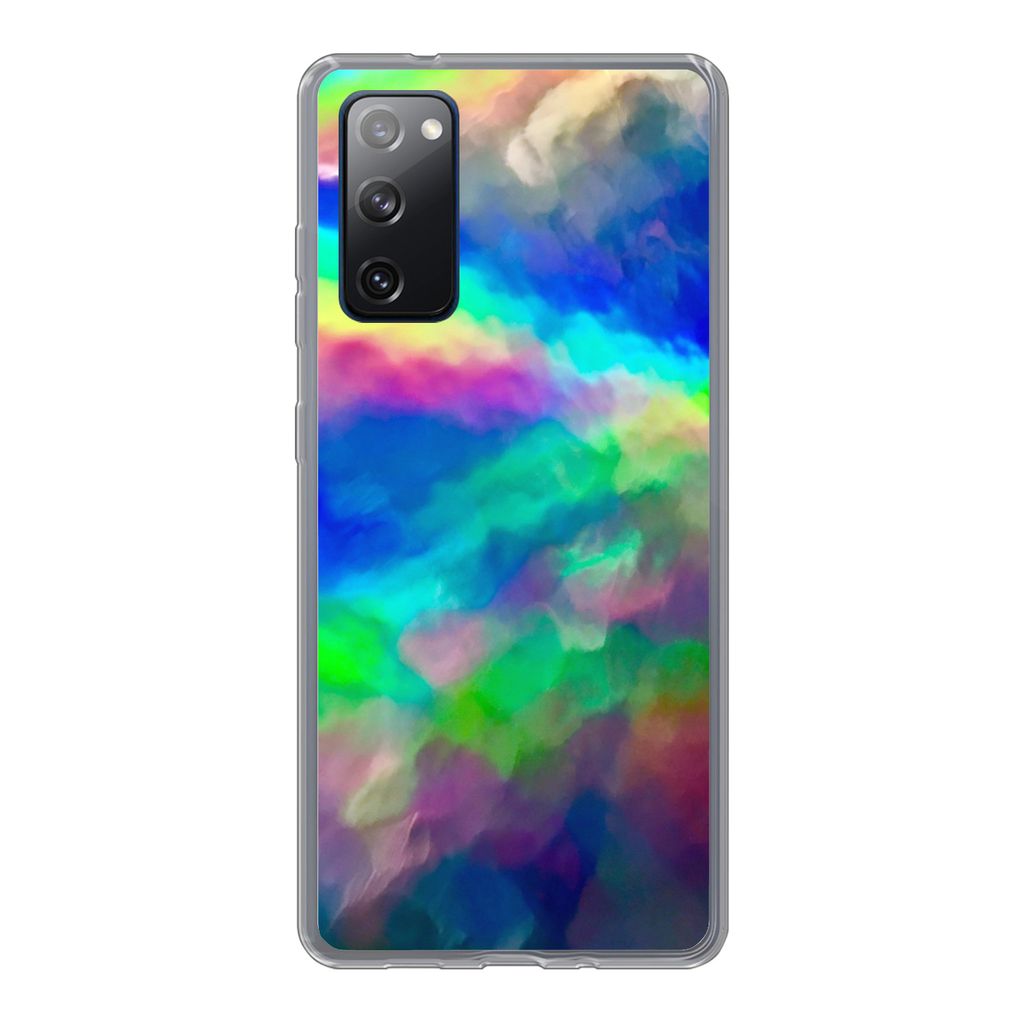 MuchoWow Handyhülle Schutzhülle Hülle für Samsung Galaxy S20 FE Aquarell - Kunst - Psychedelisch Silikon Softcase Handy Hülle - Abdeckung