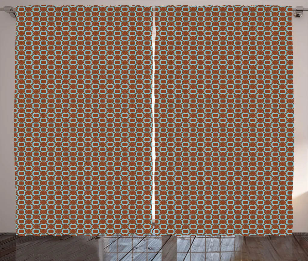 Rideau symétrique créatif avec crochets, textile rustique 280x225cm