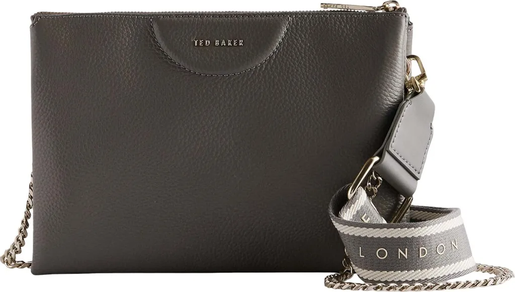 Ted Baker Esille Borsa Grigia Crossbody: Pelle e Comfort Webbing