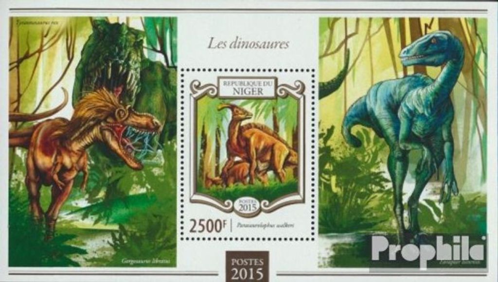 Briefmarken Niger 2015 Mi Block 402 (kompl. Ausg.) postfrisch Dinosaurier