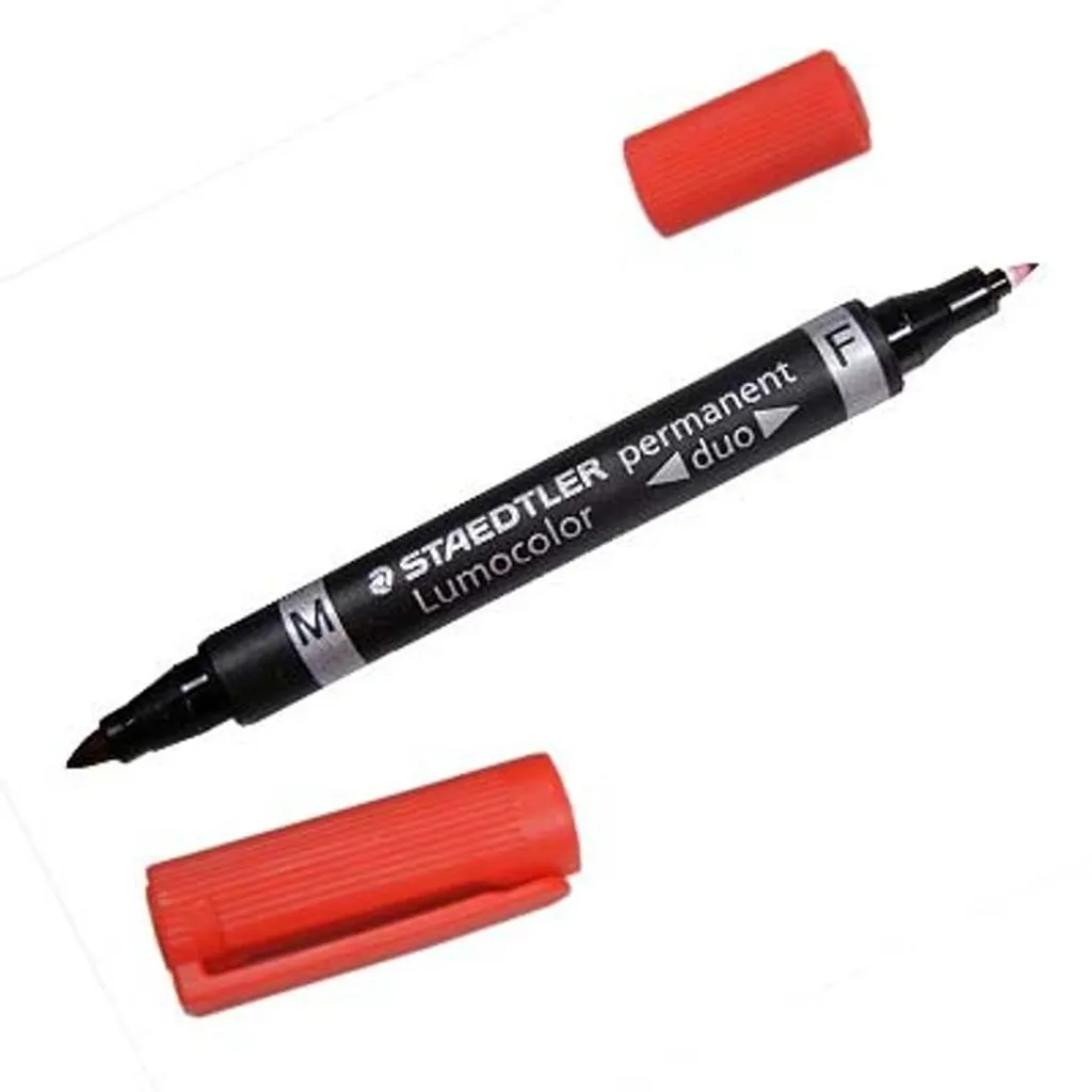 Marcatore Rosso Permanente Staedtler 348-2 Lumocolor Duo F+M