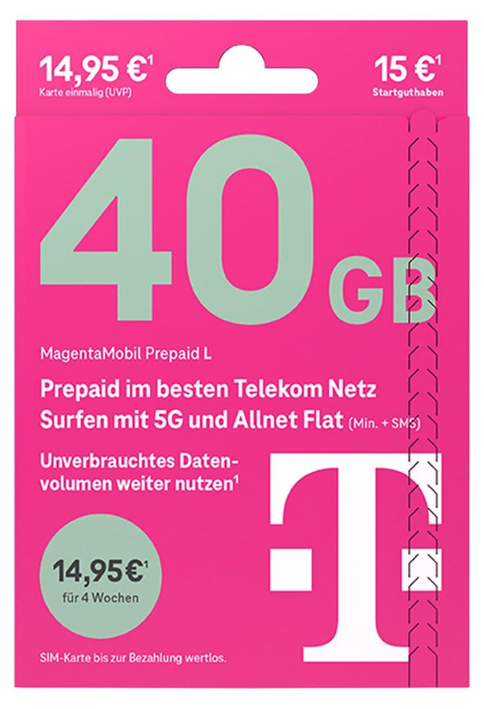 Telekom MagentaMobil Prepaid L Simkarte Prepaidkarte mit 15 Produktbild 