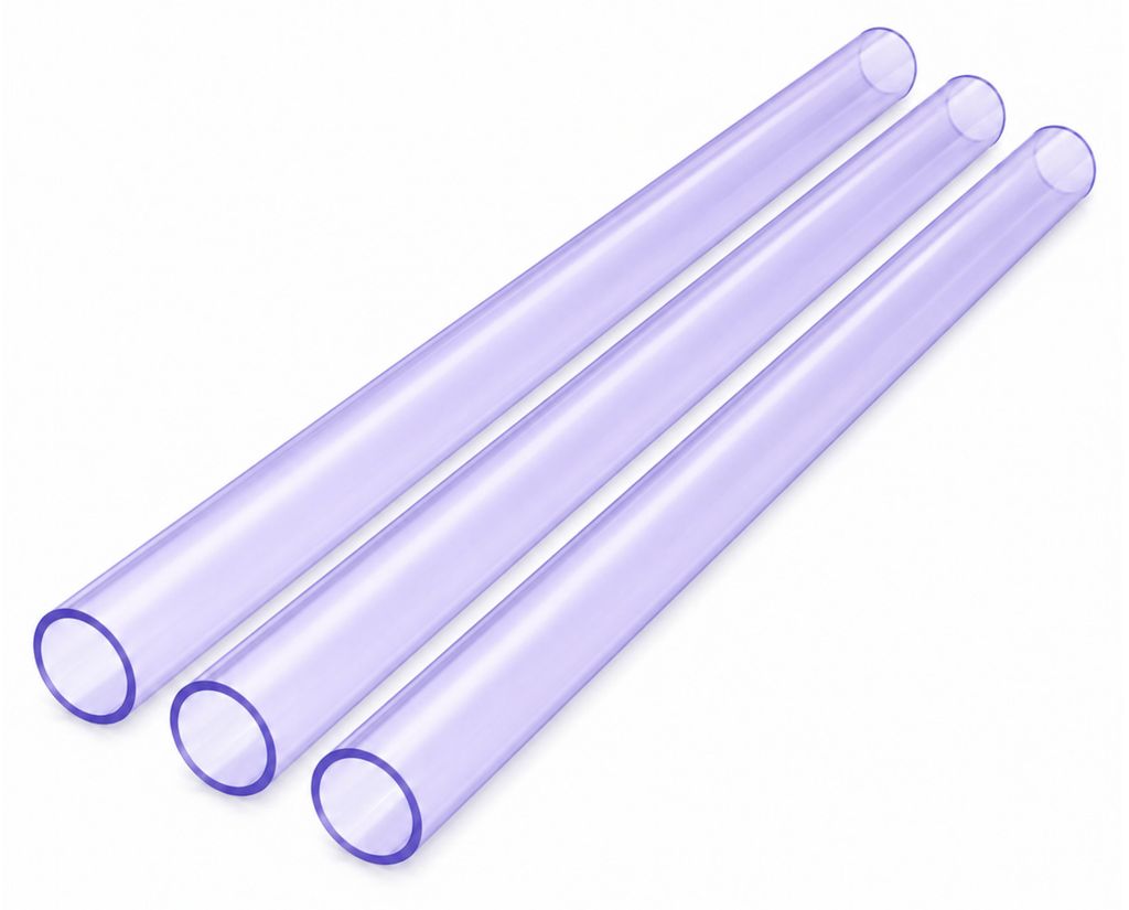 HAF 3 x 1 Meter PVC Druckrohr Transparent 40mm | Klebestutzen x Klebestutzen | 3mm Wandstärke | Rohr aus PVC-U | PN10 für Verrohrung, Pool & Teich