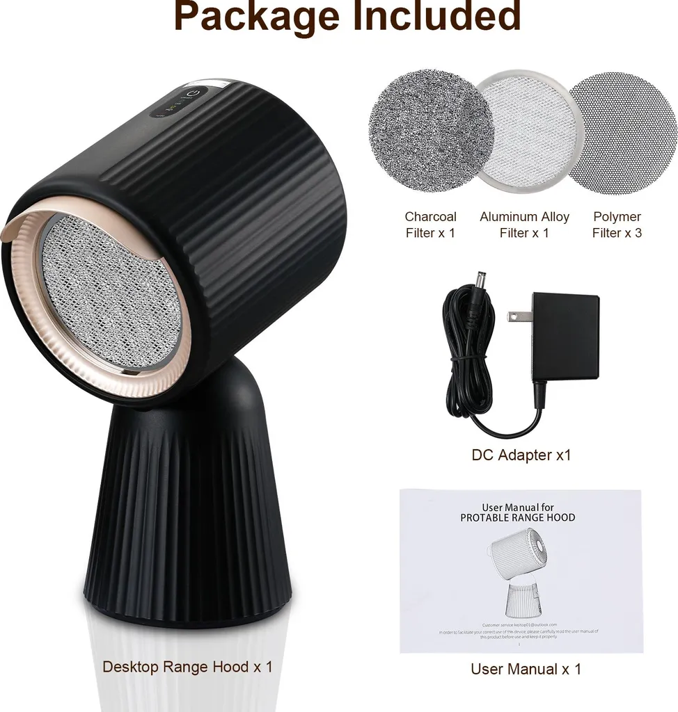 Mini hotte tactile 180 m³/h extraction puissante et design compact EU