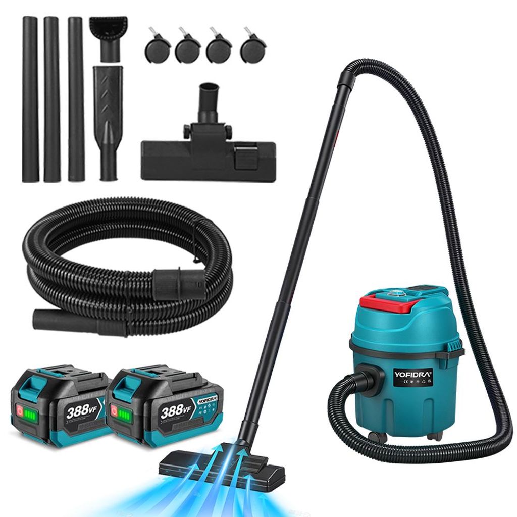 Bodenstaubsauger Akku Staubsauger Mit 2x Akkus, Hygiene-Filter, kompakt, platzsparend, leicht, 800W Compact Staubsauger für Parkett/Teppich/Fliesen