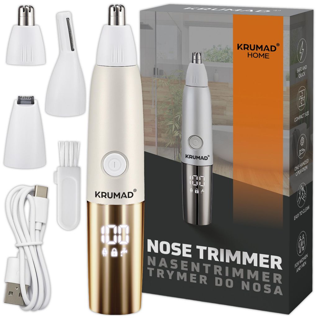 KRUMAD Nasenhaartrimmer Herren 3-in-1 – Wiederaufladbarer Produktbild 