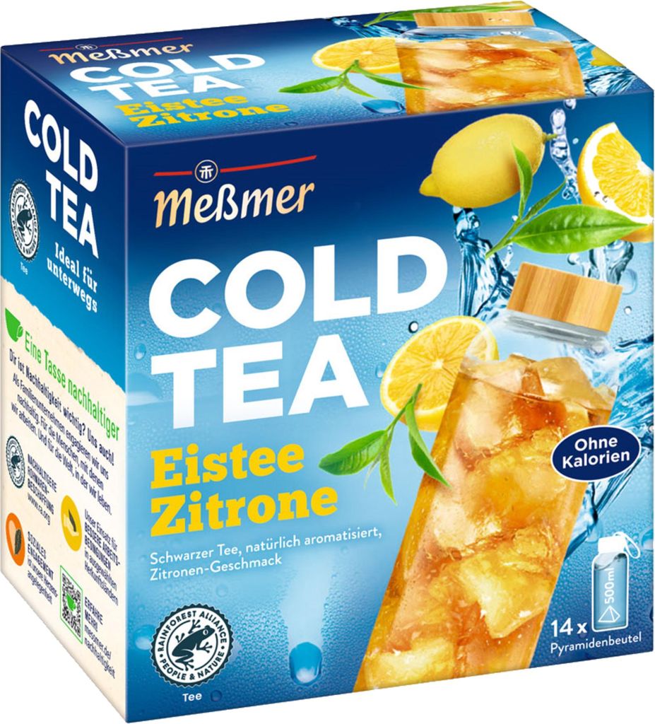 Meßmer Tee COLD TEA 106989 Eistee Zitrone 14St. Produktbild 