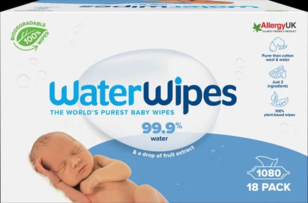 WaterWipes Baby Feuchttücher 18 x 60 Stk. Produktbild