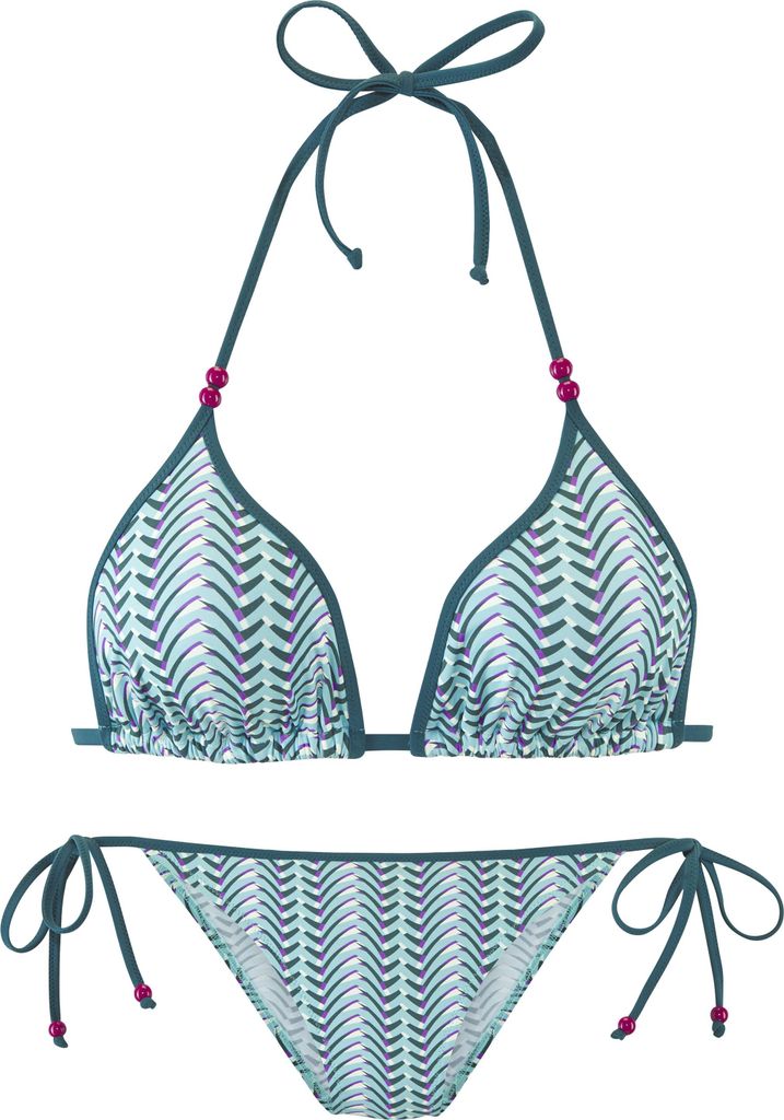 VIVANCE Triangel-Bikini blau bedruckt Größe 40 Cup C/D