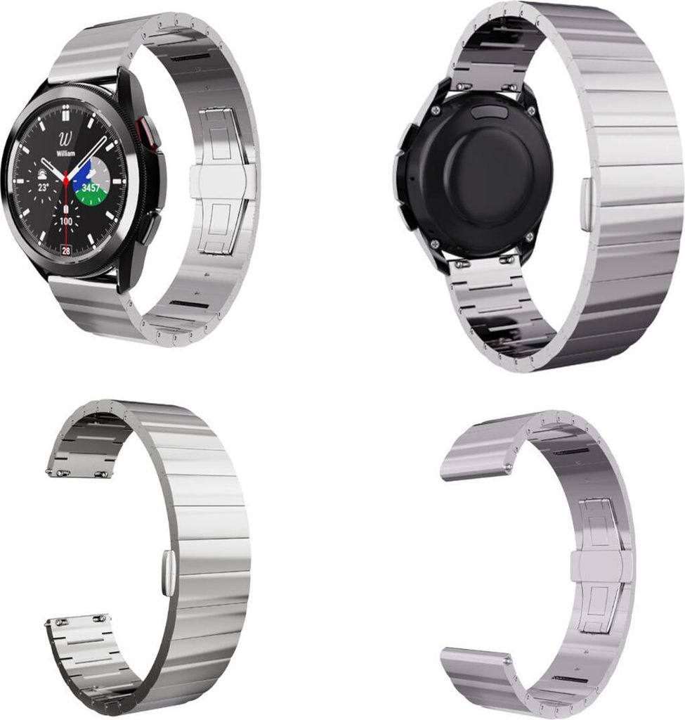 Für Samsung Galaxy Watch FE 6 5 4 Normal Pro Classic alle Größen Deluxe Stahl Armband