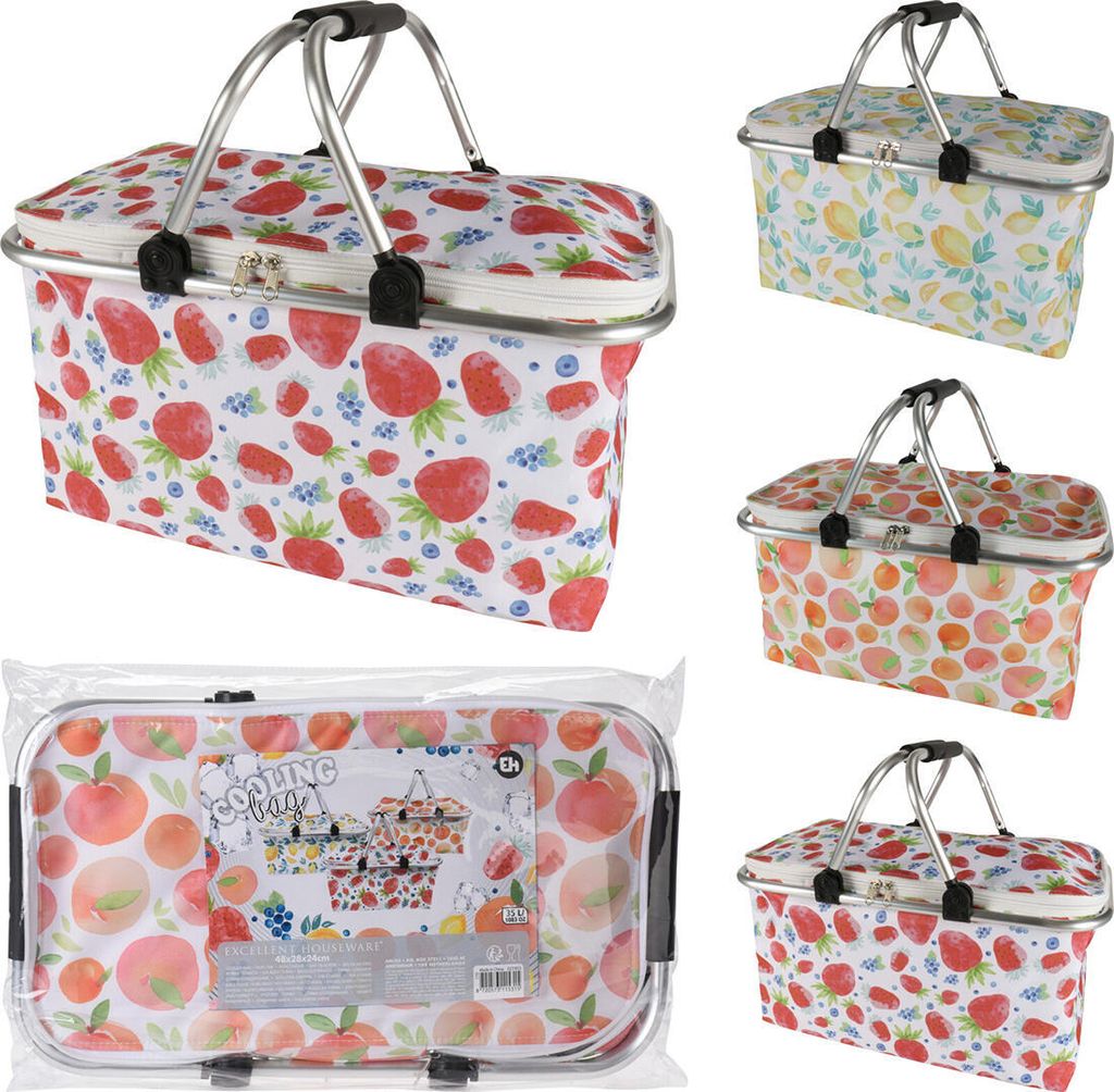 Koopman Kühlkorb Früchte 35 ltr. 48x28x42 cm sortiert