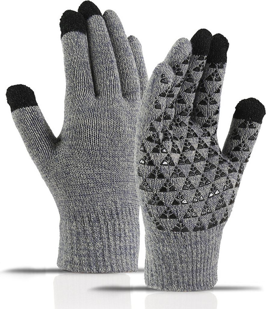 INF Touch-Handschuhe Grau/Schwarz (Einheitsgröße)