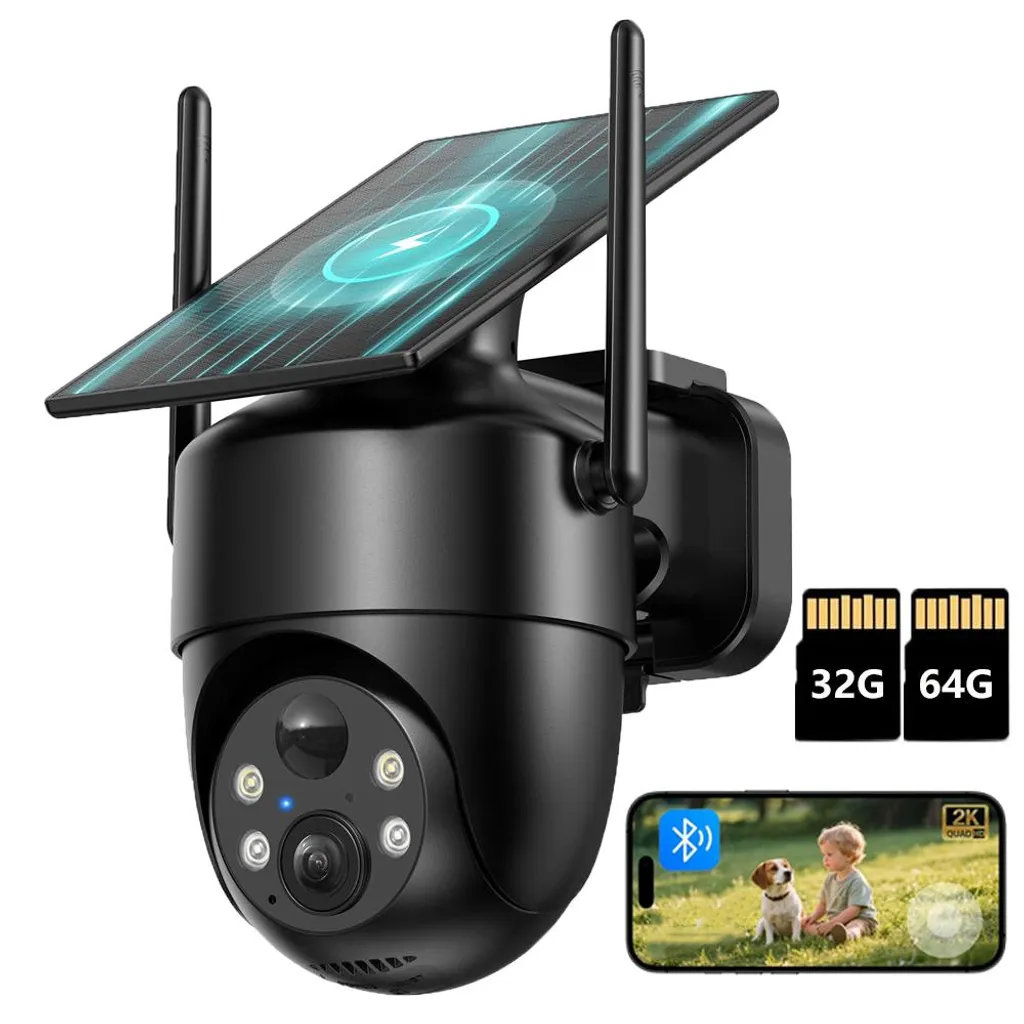 Caméra extérieure solaire 360 pour surveiller maison sans installation