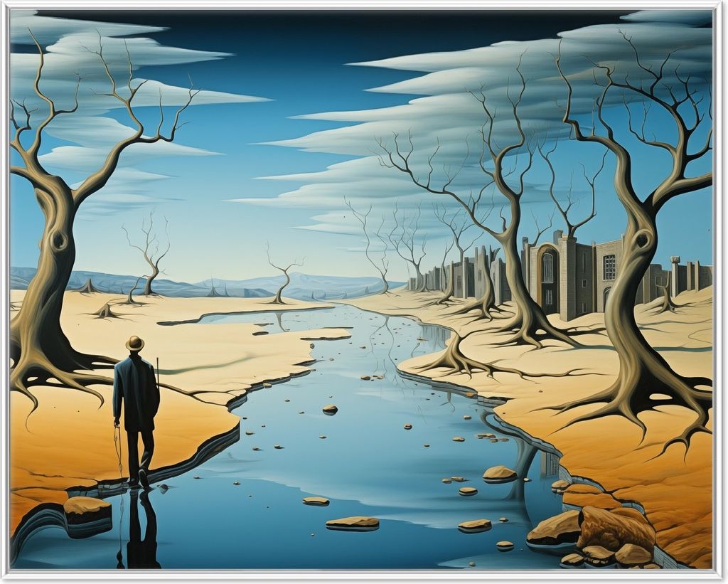 Wallario Wandbild Fluss der Zeit, Größe: 40,30 x 50,30 cm, Produktbild 