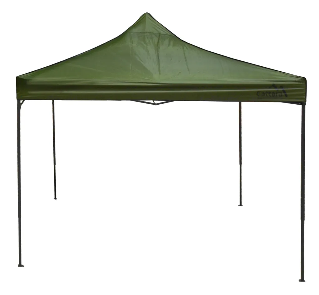 Cattara 13338 Tente de réception ciseaux 3x3m imperméable verte - 2